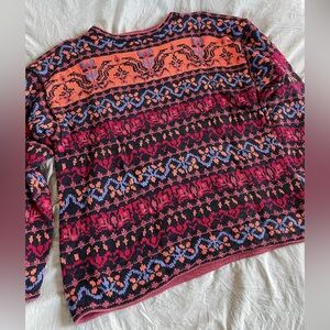 Beautiful Vintage Multicolor Patterned Women’s Sweater